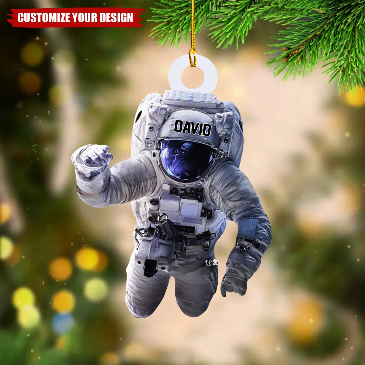 Personalized Astronaut Outer Space Christmas Ornament - 2024 New Release