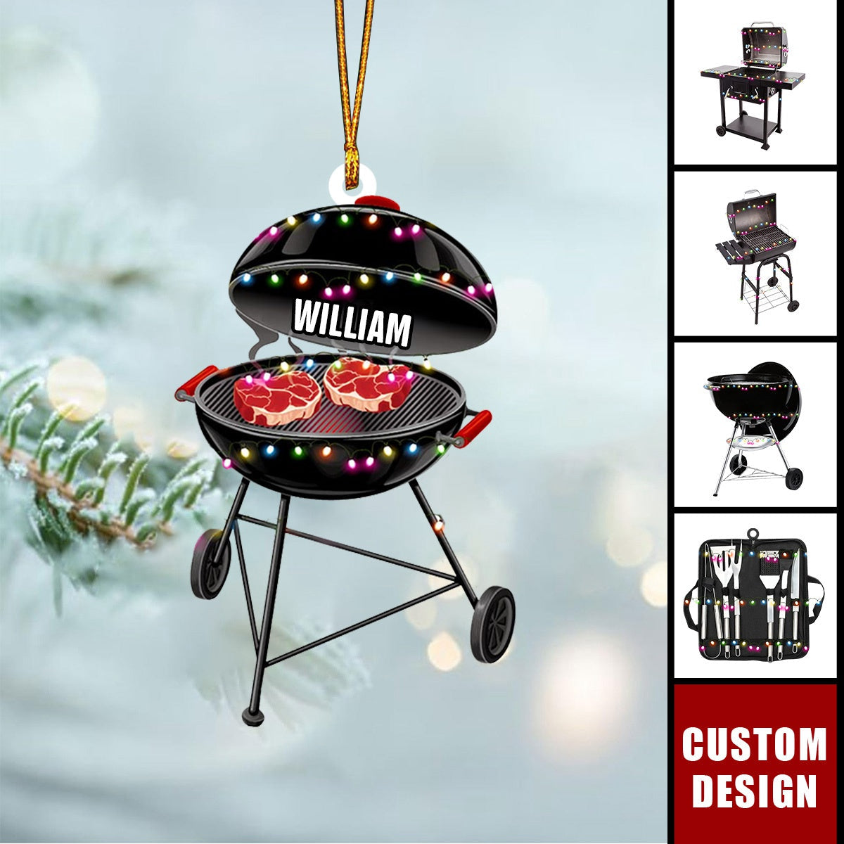 Personalized Barbecue Tool Christmas Ornament-2024 New Release