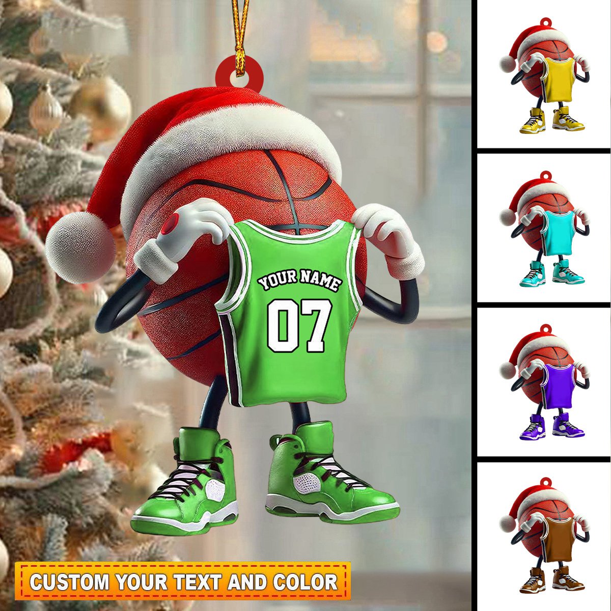 Personalized Basketball Christmas Ornament-Gift For Basketball Players and Fans-New Release