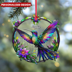 Beatiful Hummingbird-Personalized Hummingbird Ornament