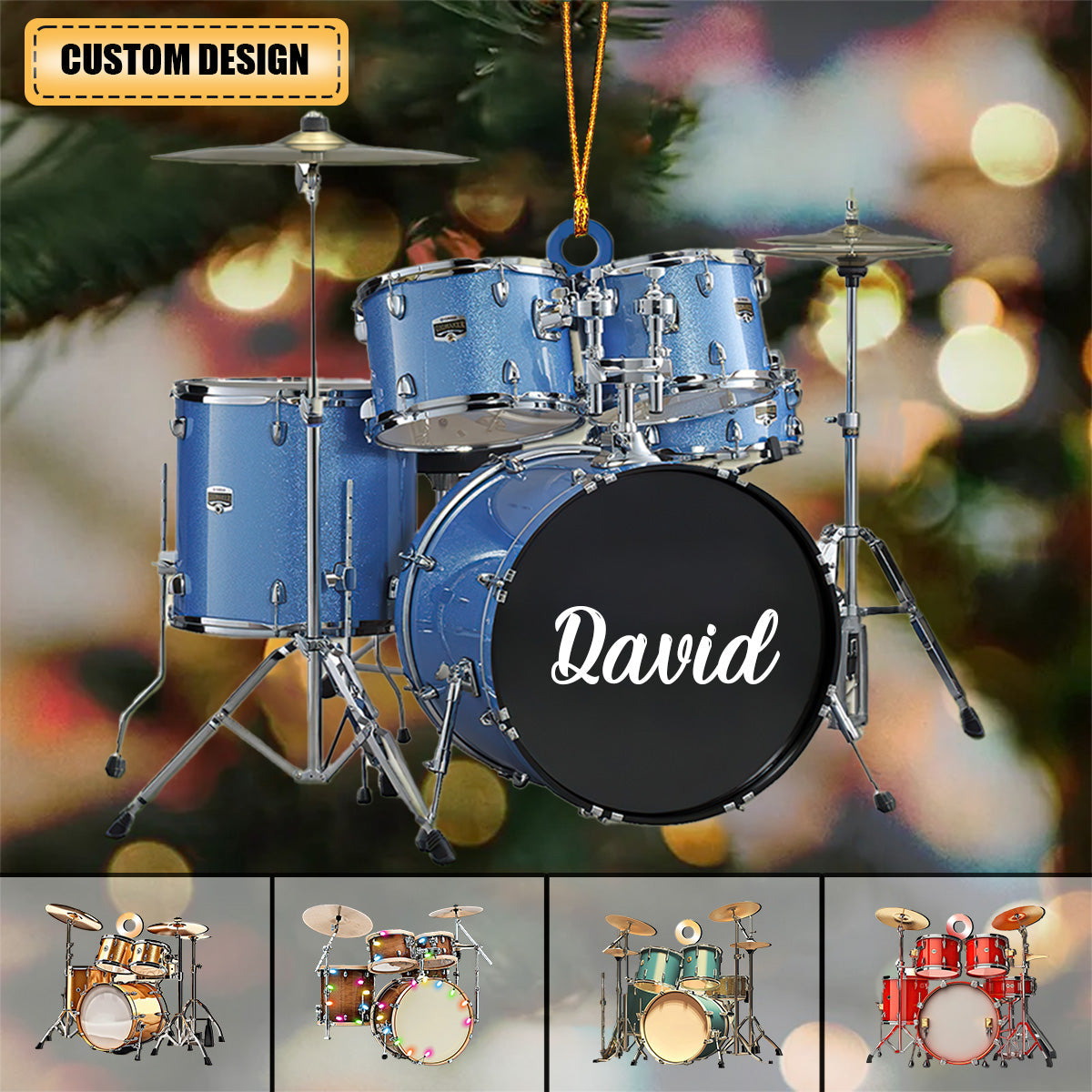 Personalized Drum Set Christmas Ornament Gift For Drummer Player - New Release