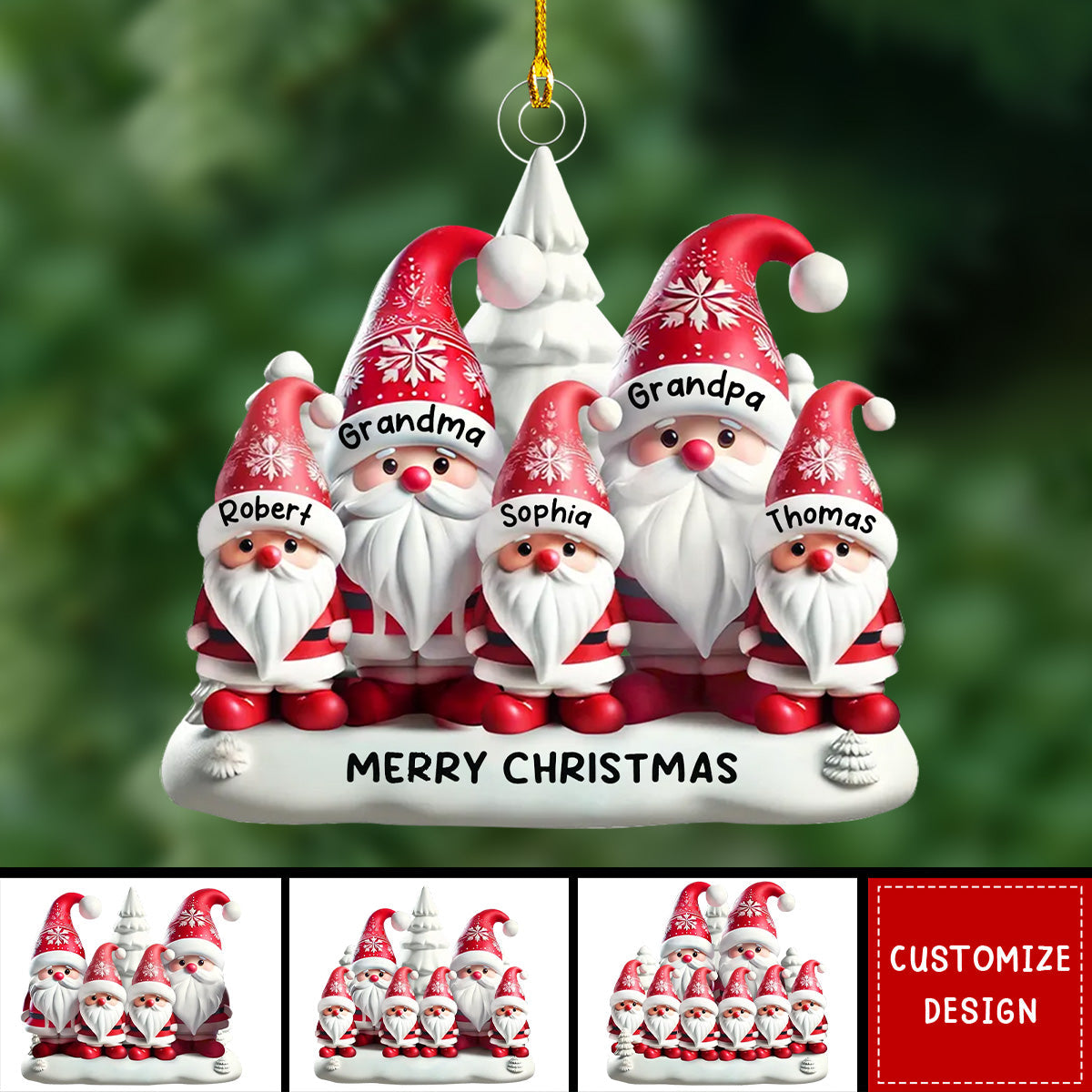 Personalized Merry Christmas Family Ornament-2024 New Release