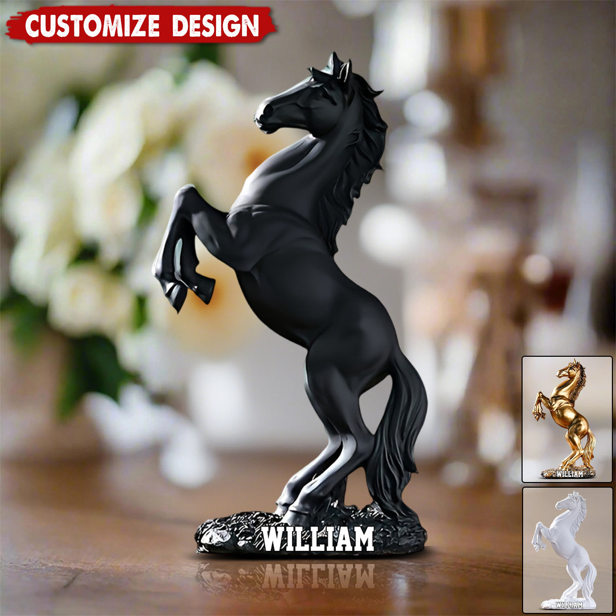 Art Deco Acrylic Horse Plaque-Living Room, Bedroom, Study Room Ornament, ldeal Gift for Equestrian Enthusiasts