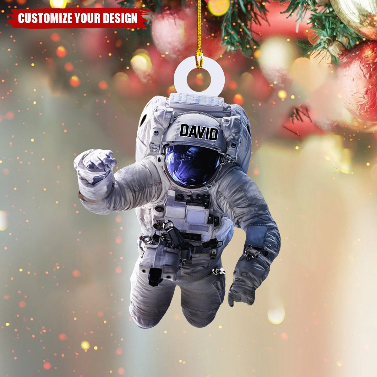 Personalized Astronaut Outer Space Christmas Ornament - 2024 New Release