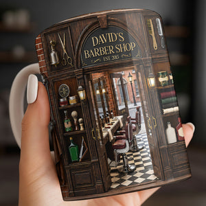 My Barber Shop, Personalized Coffee Mug, Gift For Barber Lovers