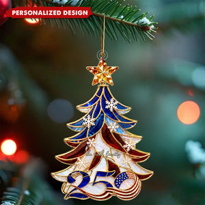 250th Anniversary Ornament 1776-2026, American Flag Christmas Tree Decor, Patriotic Holiday Gift, US History Keepsake, 250 Years of America