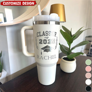 Personalized Graduation Tumbler With Handle-Gift For Class of 2025