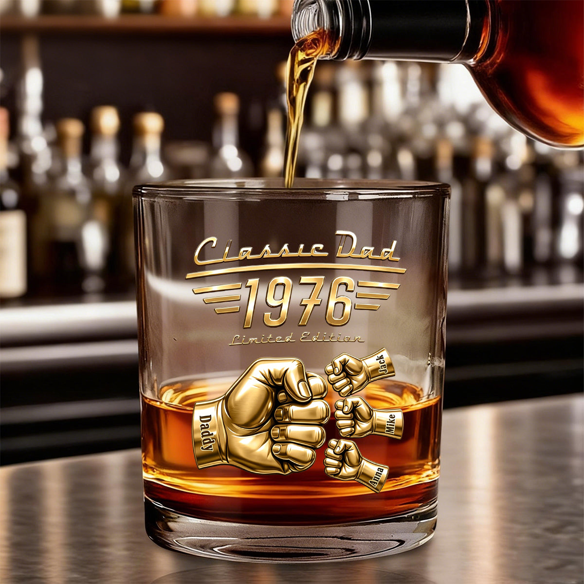 Timeless Dad Round Glass - Personalized Gifts For Dads