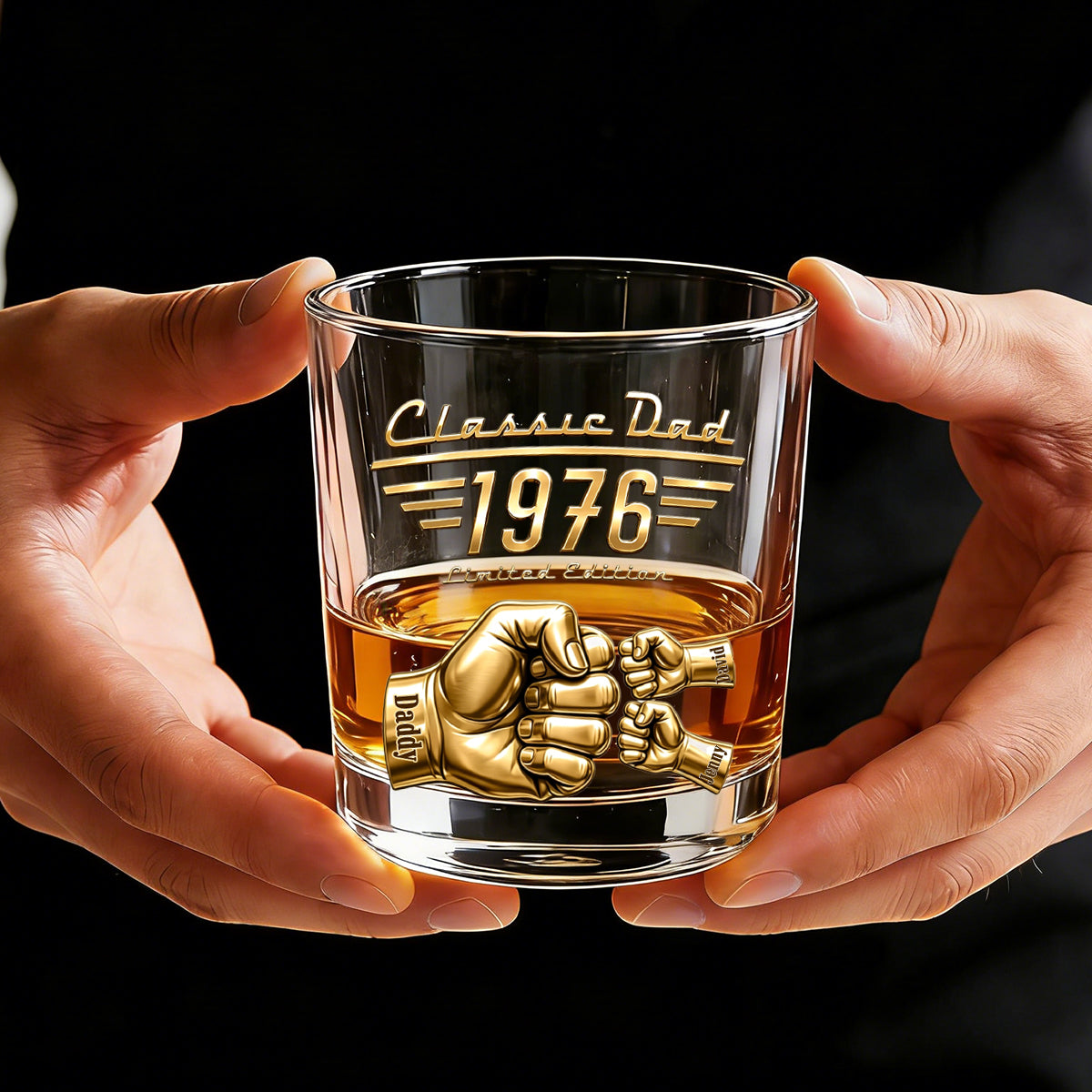 Timeless Dad Round Glass - Personalized Gifts For Dads