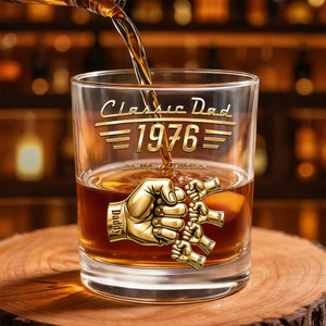 Timeless Dad Round Glass - Personalized Gifts For Dads