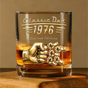Timeless Dad Round Glass - Personalized Gifts For Dads