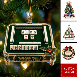Personalized Mahjong Christmas Ornament,Mahjong Player Gift