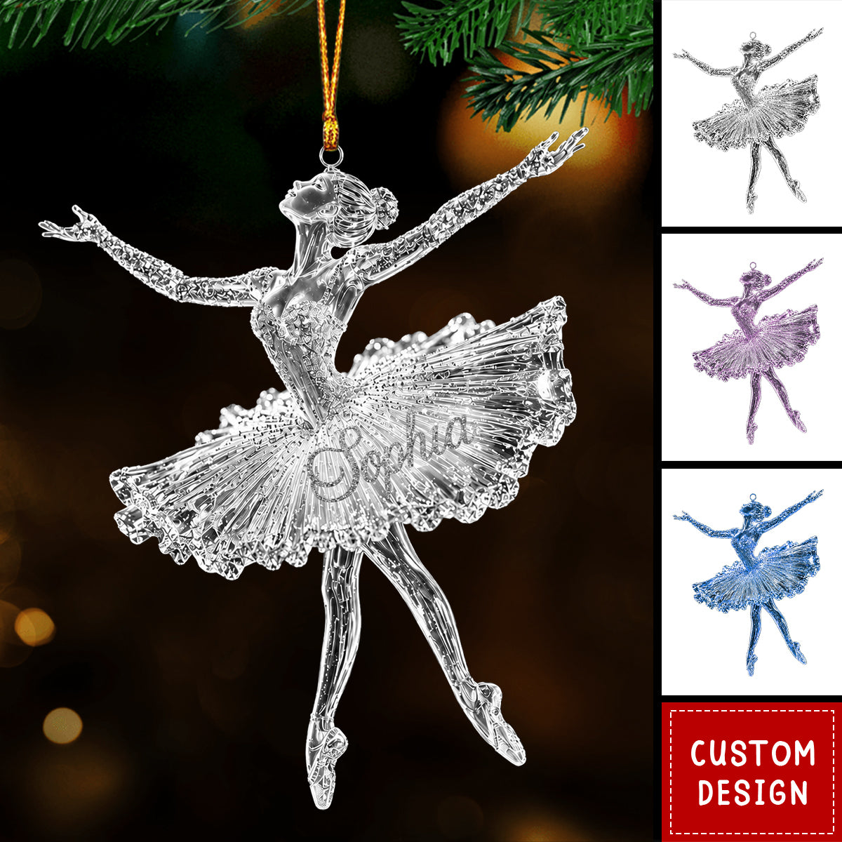 Personalized Ballerina Christmas Ornament, Ballet Dancer Gift,Nutcracker Ballet Decor