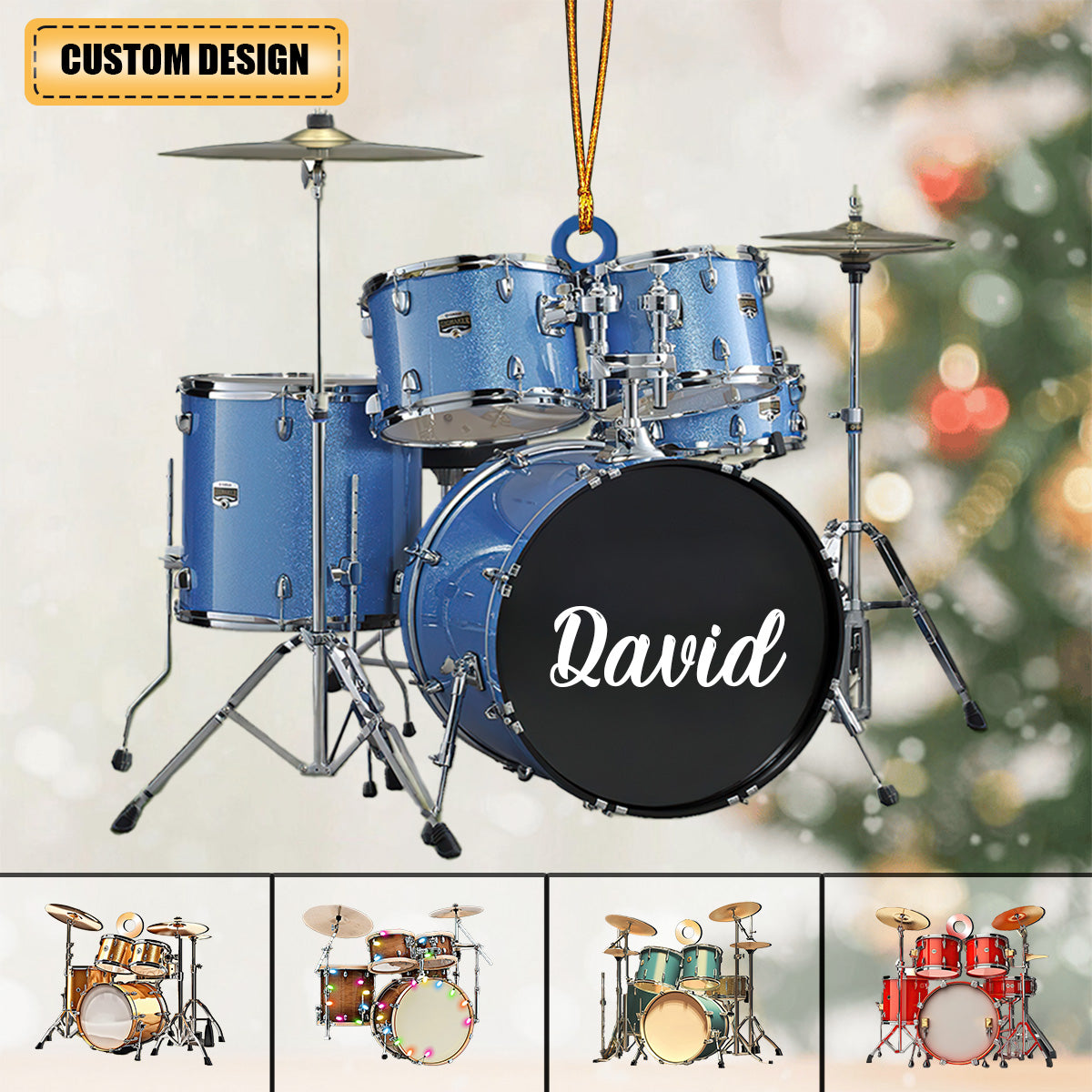 Personalized Drum Set Christmas Ornament Gift For Drummer Player - New Release