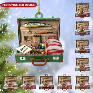 Personalized Fishing Christmas Ornament-Gifts For Fishing Lover-2024 New Release