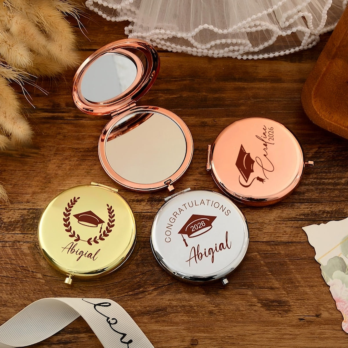 2026 Custom Graduation Makeup Mirror - Graduation Gift