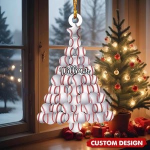 Personalized Baseball Christmas Ornament-Gift For Baseball Lovers-2024 New Release