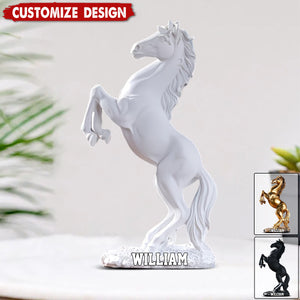 Art Deco Acrylic Horse Plaque-Living Room, Bedroom, Study Room Ornament, ldeal Gift for Equestrian Enthusiasts