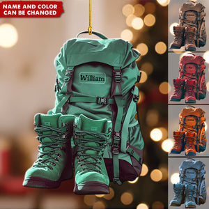 New Release Personalized Hiking Acrylic Christmas Ornament, Gift For Hiking,Camping Lovers