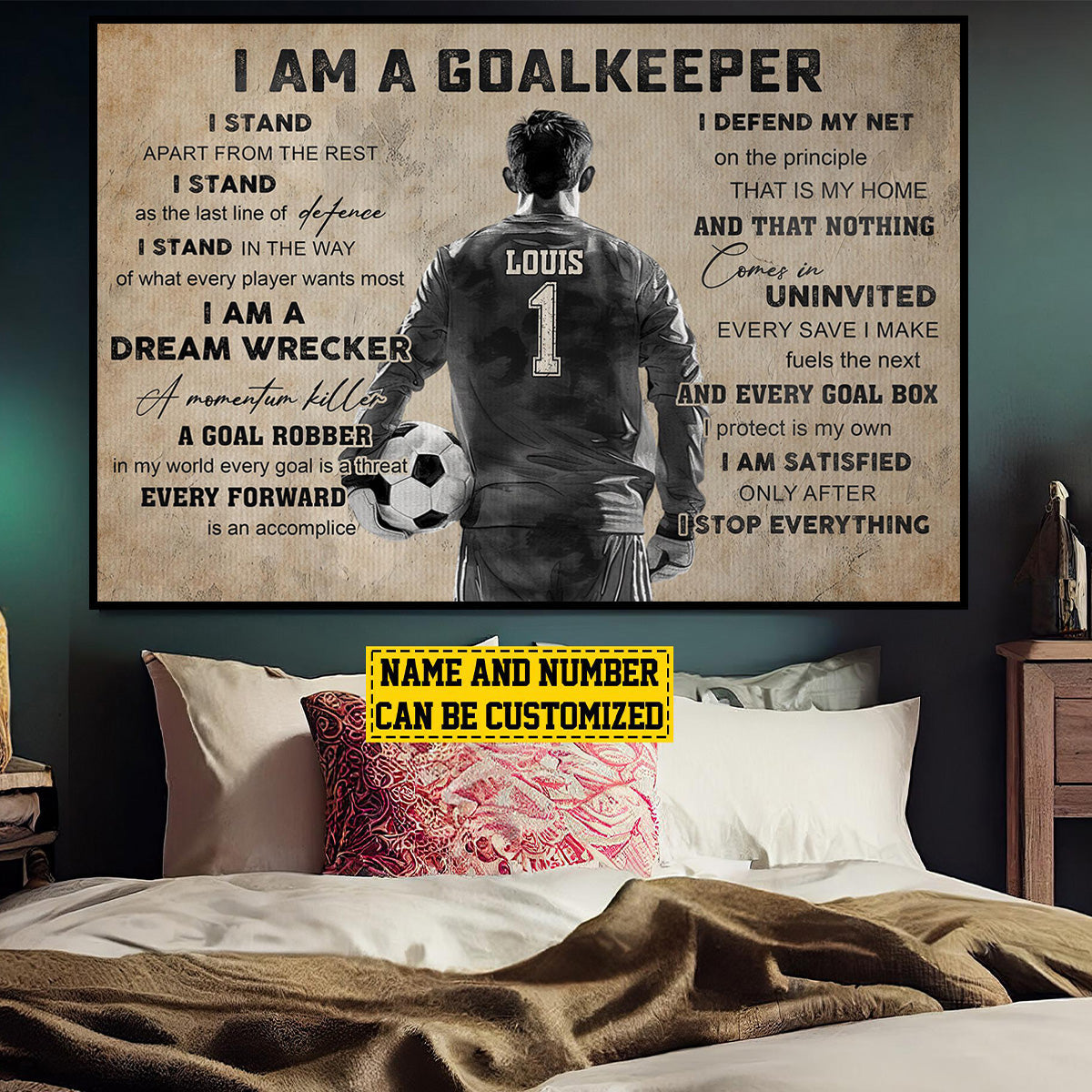Personalized Poster-Great Gift Idea For Soccer Lovers