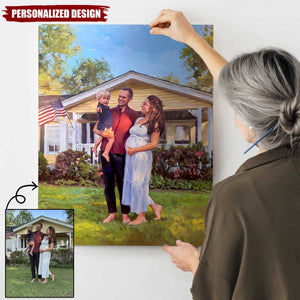 Personalized ORIGINAL Oil Painting From Photo-100% hand-painted
