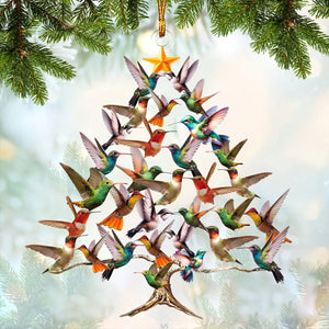 Hummingbird Christmas Tree Ornament, Gift For Bird Lovers-New Release