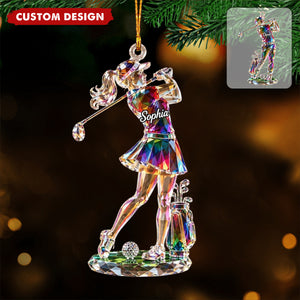Personalized Golf Ornament, Golfer Christmas Ornament, Golf Lover Gift
