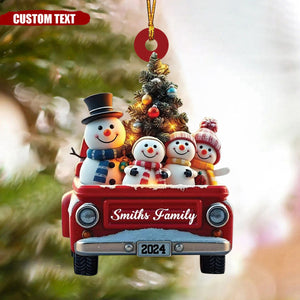 Personalized Snowman Family Christmas Ornament-Gift For Family-2024 New Release