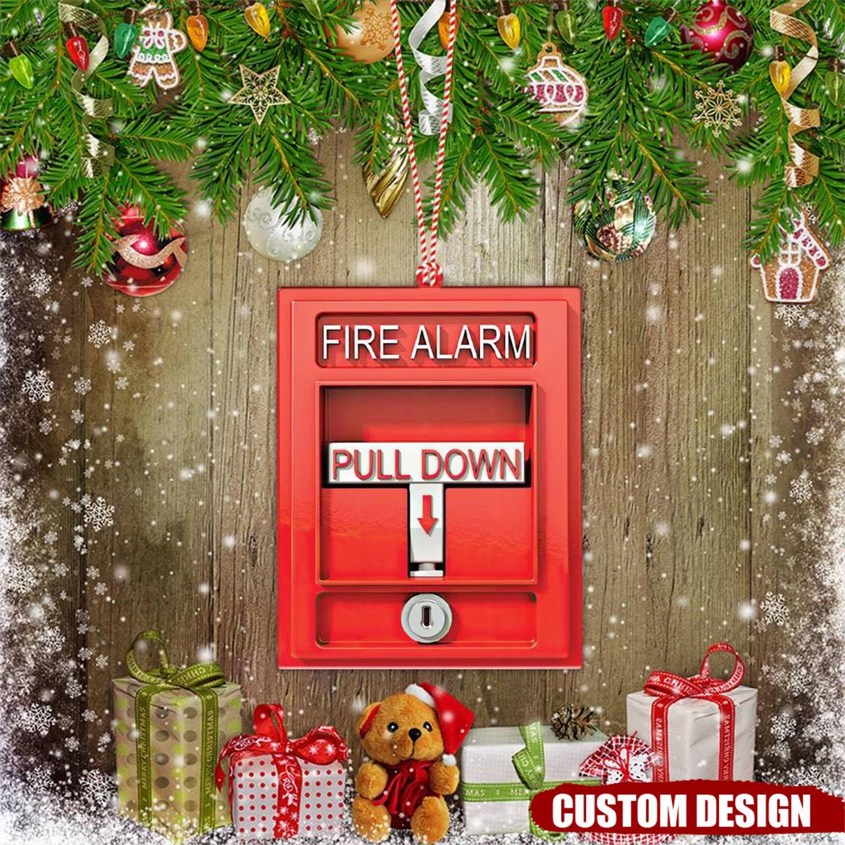2024 New Release Personalized Fire Alarm Ornament-Gifts For Firefighter