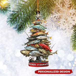 Personalized Fishing Waves Ornament-Gift for Fishing Lover-New Release