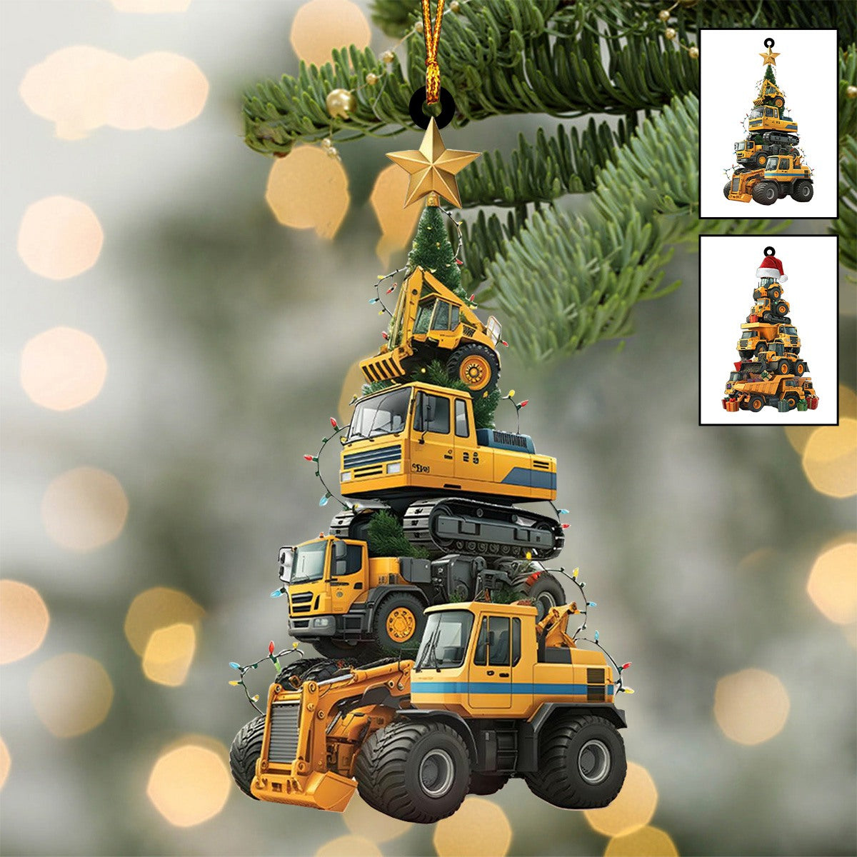 Heavy Construction Equipment Christmas Tree Ornament--2024 New Release