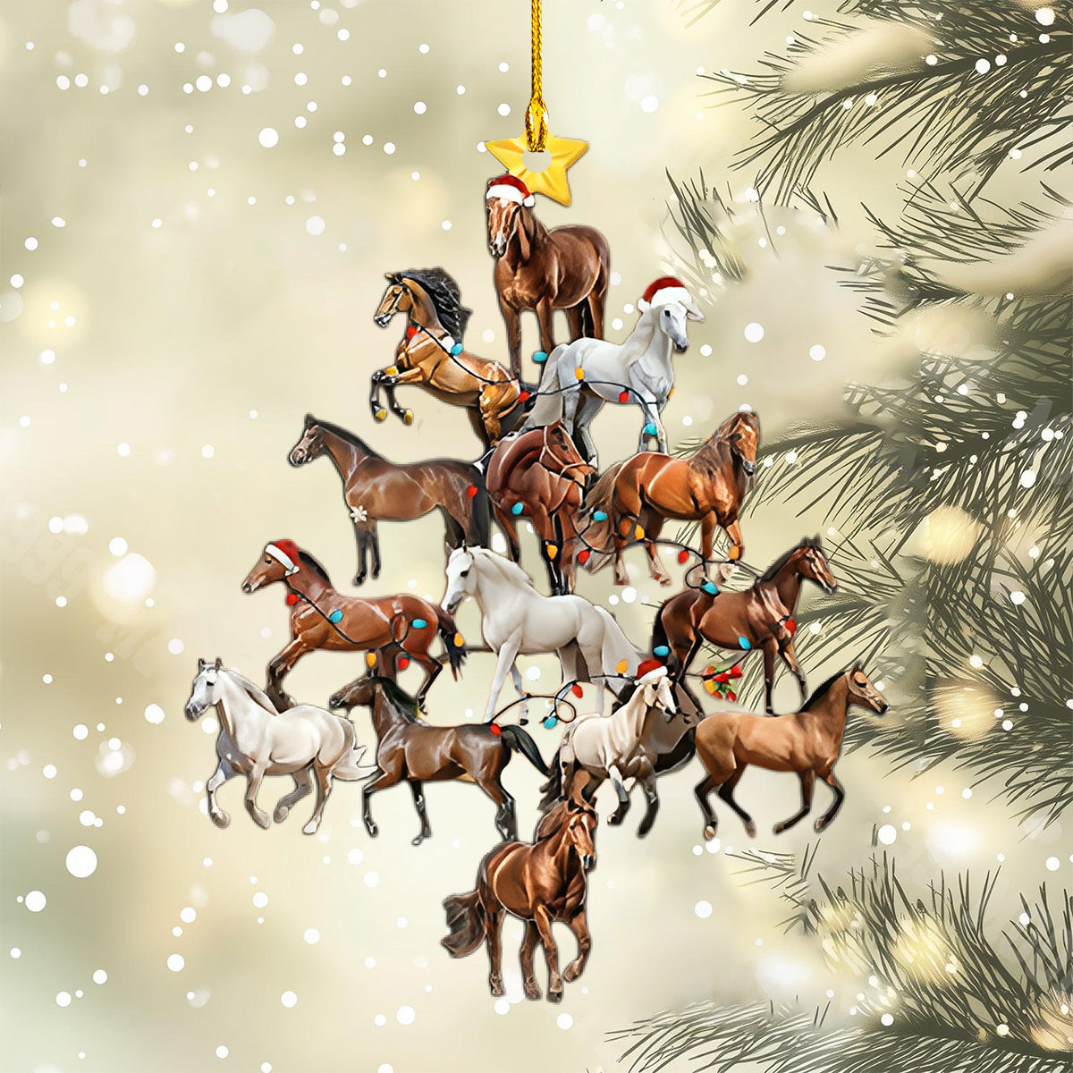 Horse Christmas Ornament-Gift For Horse Lover-New Release