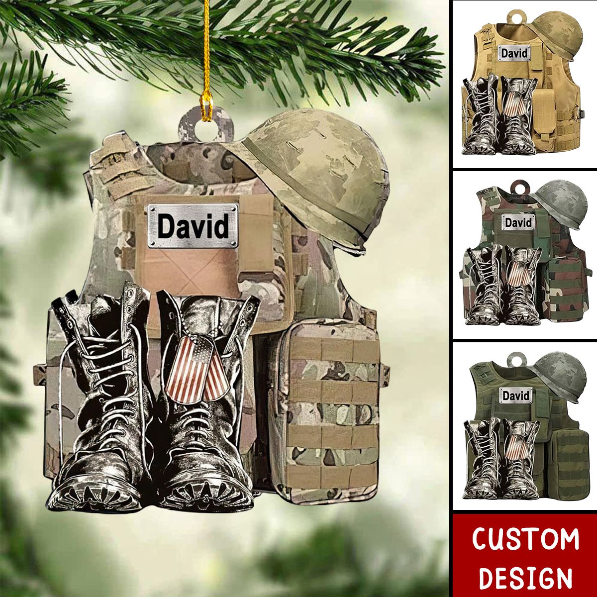 2024 New Release Personalized Military Christmas Ornament - Gift For Veterans