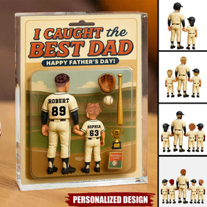 We Caught the Best Dad Baseball-Personalized Acrylic Plaque-Father's Day Gift