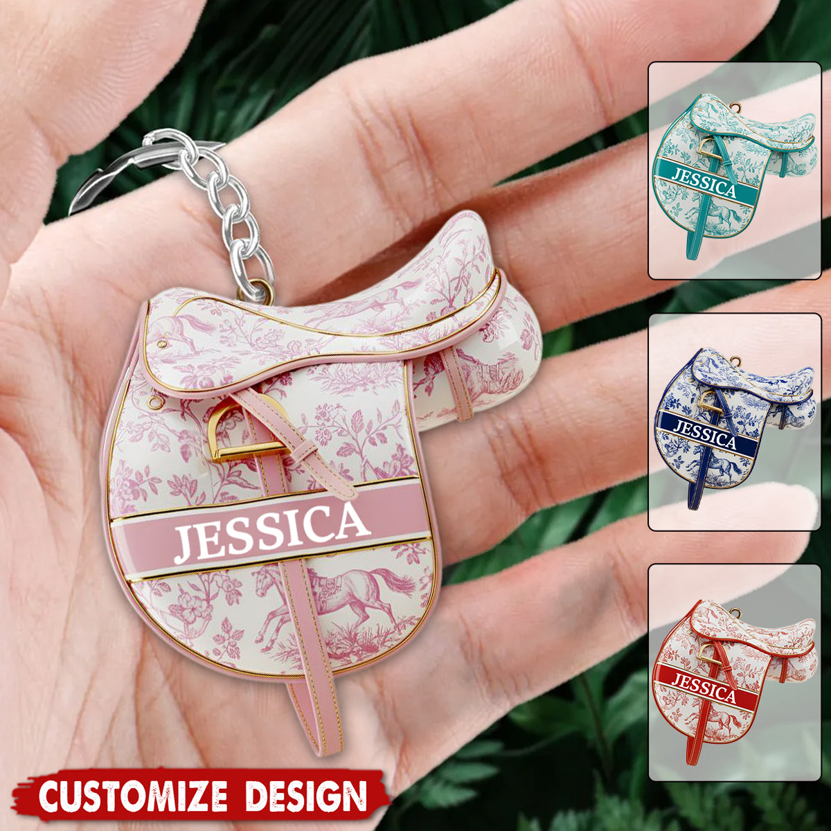 Personalized Saddle Keychain - Gift For Horse Lovers