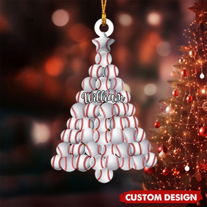 Personalized Baseball Christmas Ornament-Gift For Baseball Lovers-2024 New Release