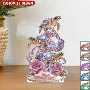 We Love You Gift For Mom, Grandma - Personalized Mother Shaped Acrylic Plaque