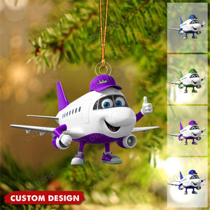 New Release - Personalized Cute Plane Mascot Ornament