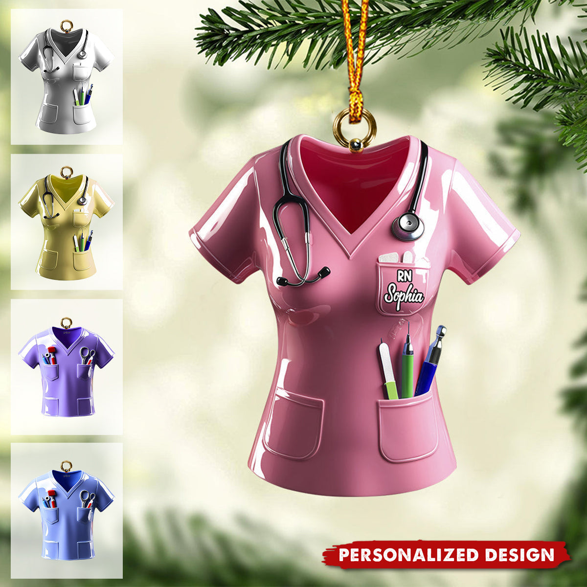 Christmas Nurse - Personalized Nurse Ornament