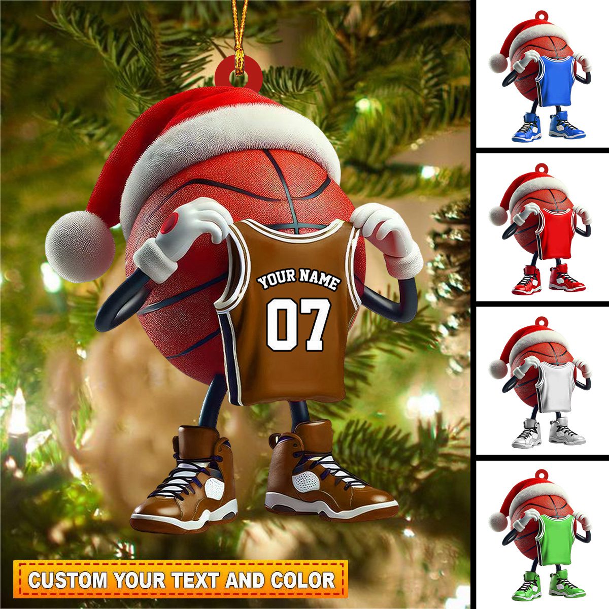 Personalized Basketball Christmas Ornament-Gift For Basketball Players and Fans-New Release