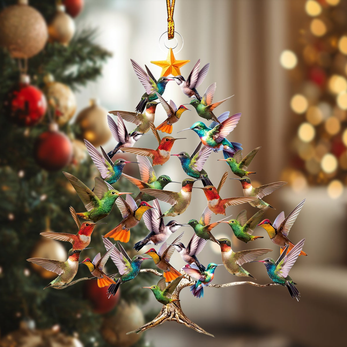 Hummingbird Christmas Tree Ornament, Gift For Bird Lovers-New Release