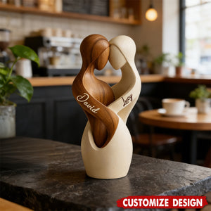 Personalized Couple Hugging Romantic Custom Shaped Acrylic Plaque - Gift for Couple