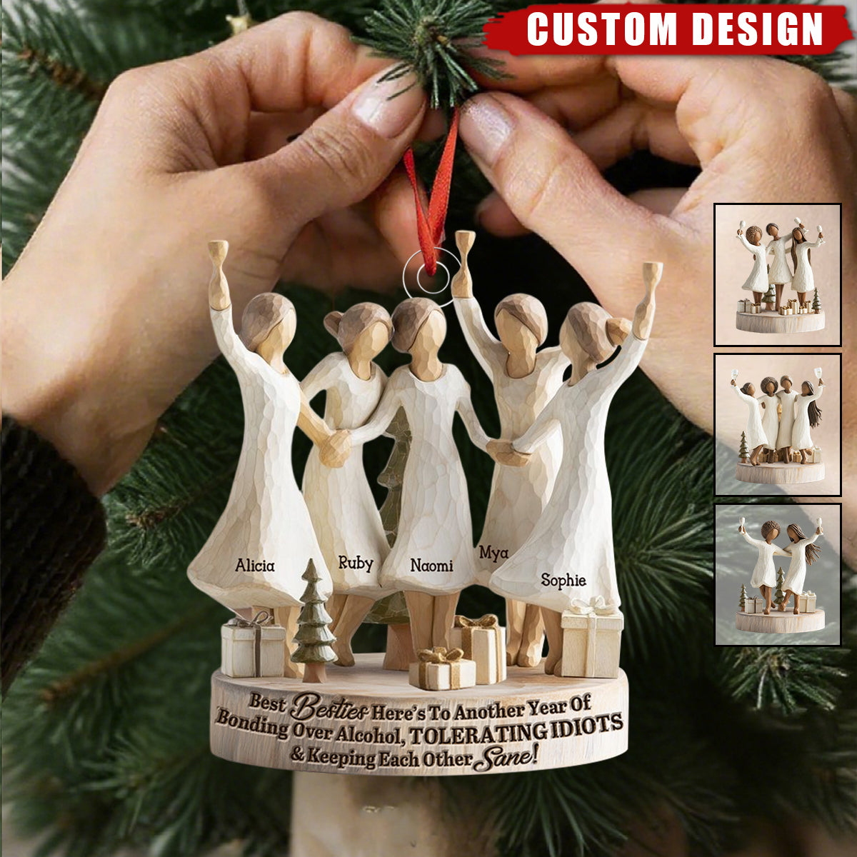 We'll Be Friends Until We're Old And Senile - Personalized Acrylic Ornament