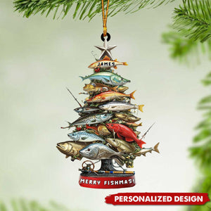 Personalized Fishing Waves Ornament-Gift for Fishing Lover-New Release