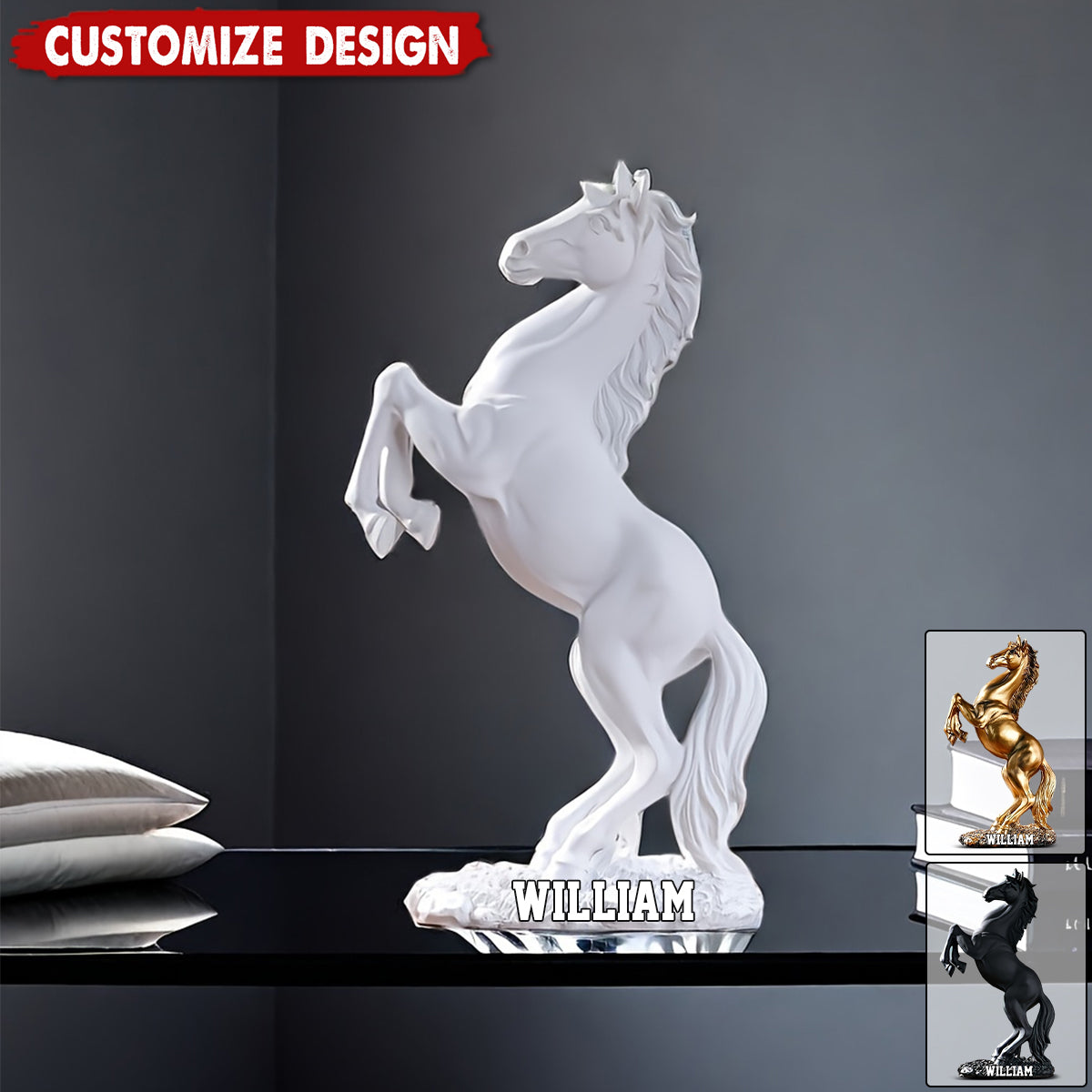 Art Deco Acrylic Horse Plaque-Living Room, Bedroom, Study Room Ornament, ldeal Gift for Equestrian Enthusiasts