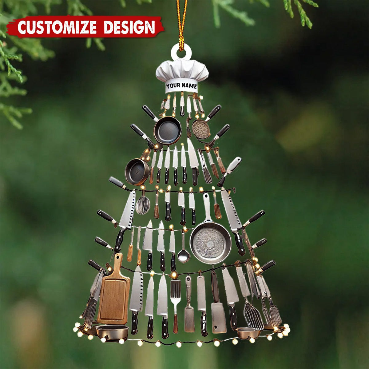Personalized Kitchen Tool Christmas Tree Ornament, Gift for Chef, Housewife - New Release