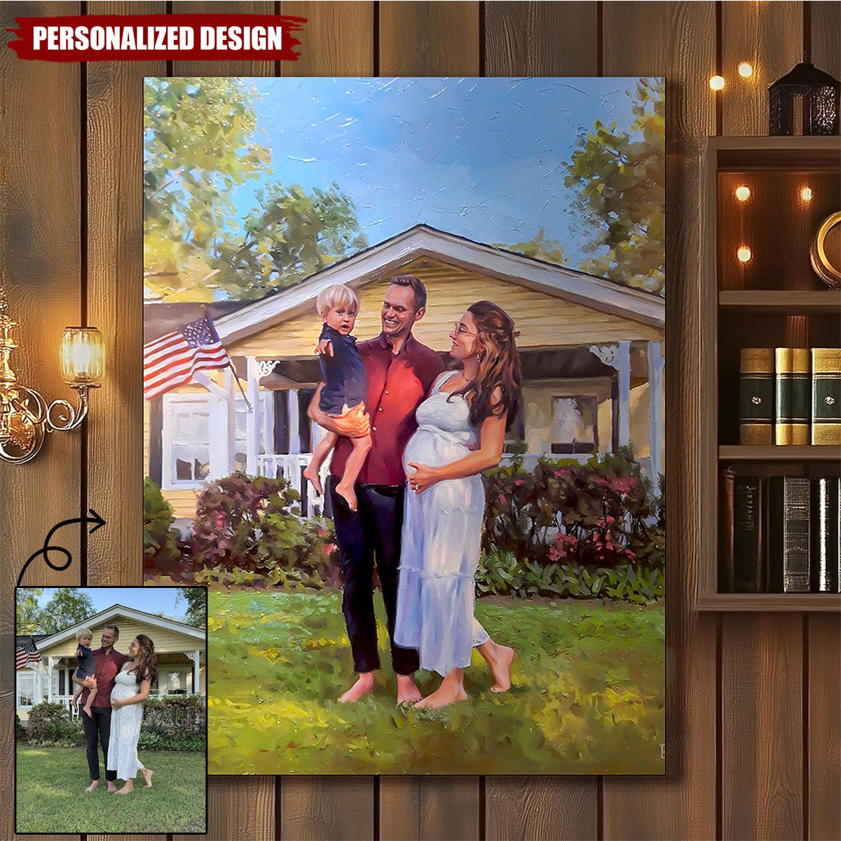 Personalized ORIGINAL Oil Painting From Photo-100% hand-painted