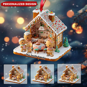 Ginger Bread Family - Personalized Family Ornament