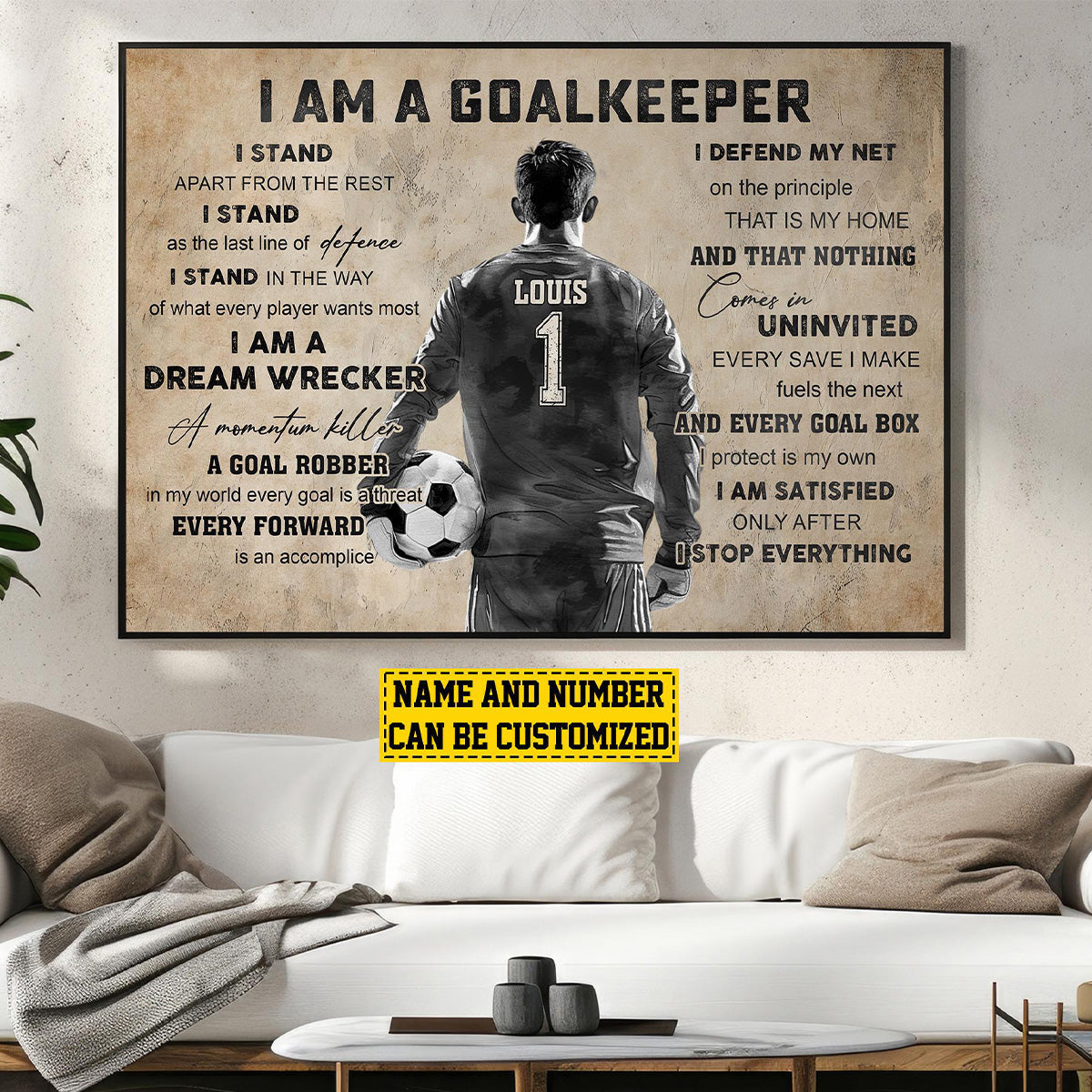 Personalized Poster-Great Gift Idea For Soccer Lovers
