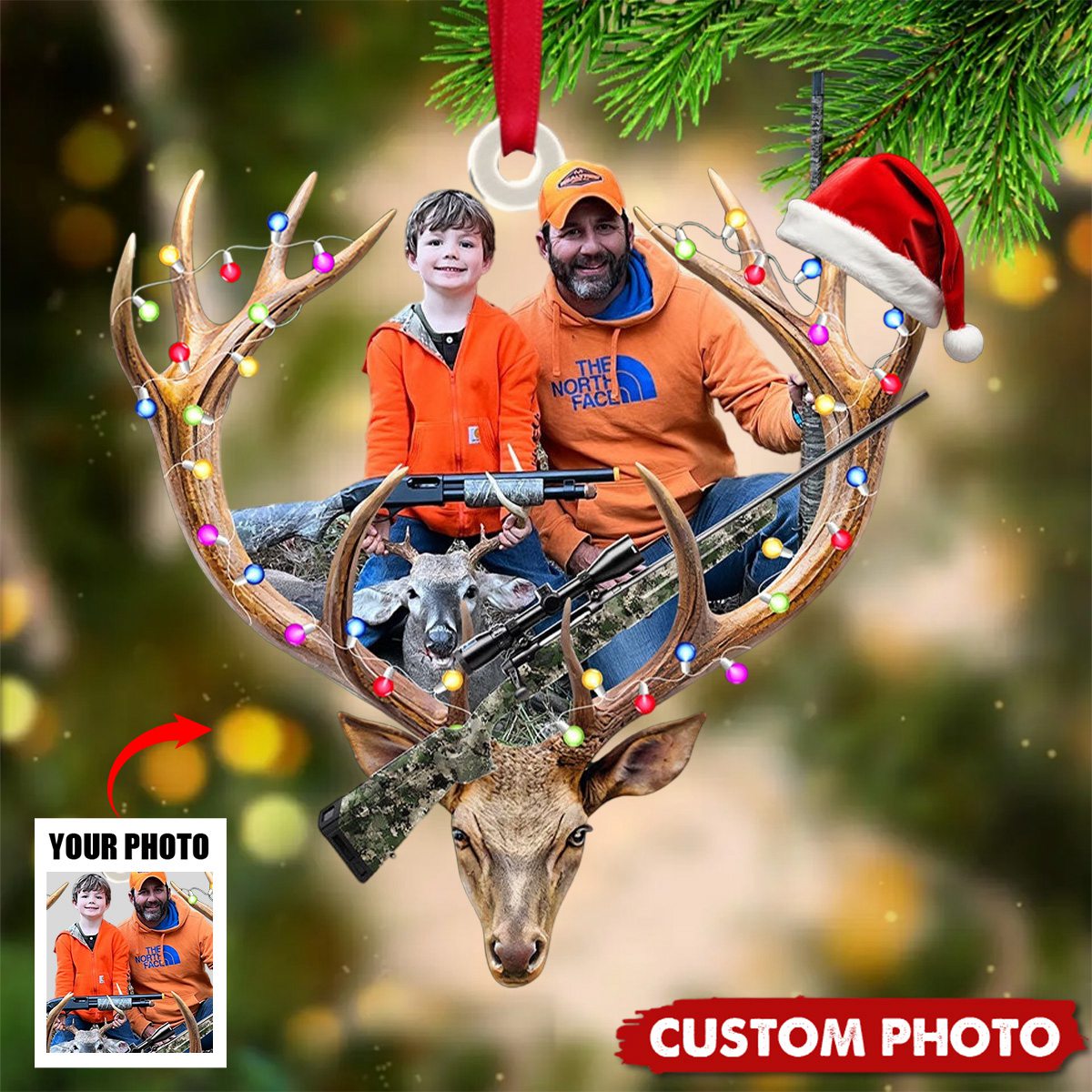 Personalized Hunting Couple Christmas Ornament - Gifts For Hunting Couple